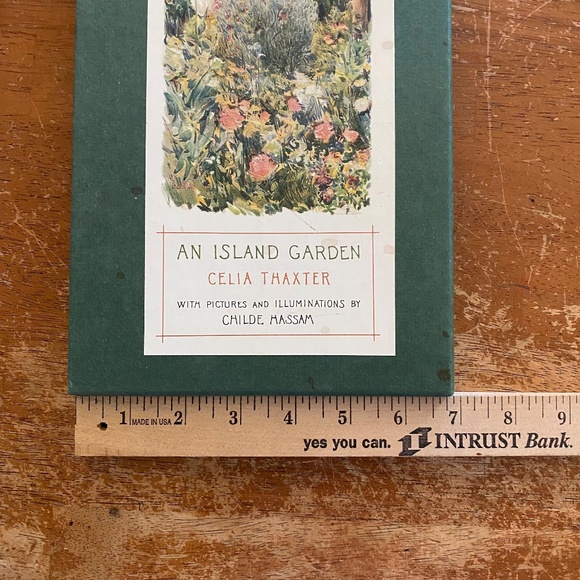 Houghton Mifflin An Island Garden Teal Gilt Slipcase Book 1988 Cottagecore OS - Picture 15 of 16